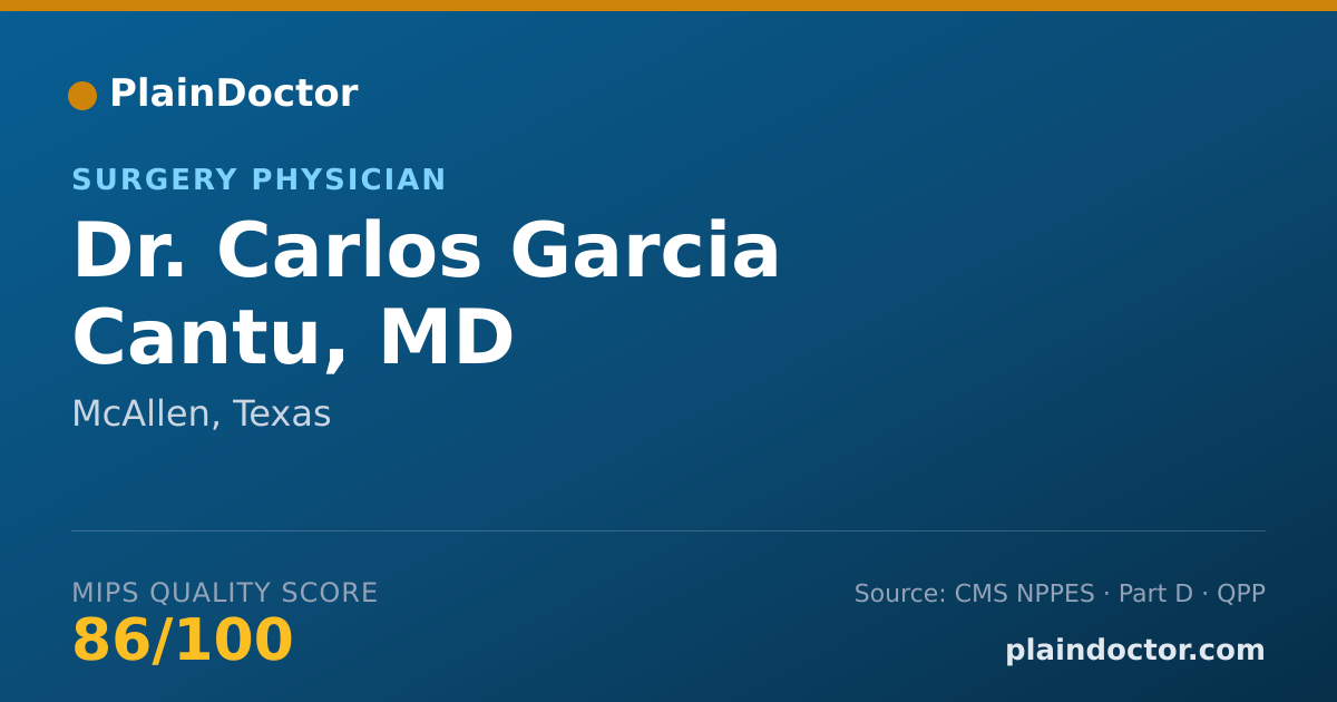 Shareable card for Carlos Garcia Cantu, MD - Surgery Physician, McAllen, TX