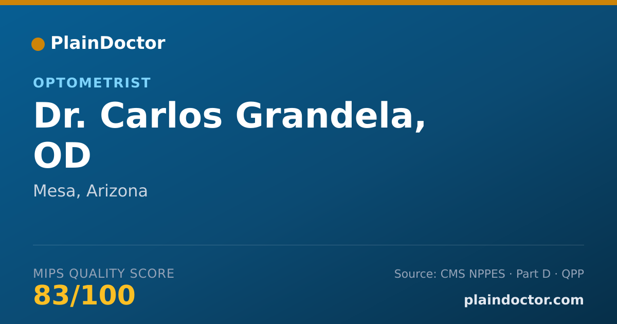 Shareable card for Carlos Grandela, OD - Optometrist, Mesa, AZ