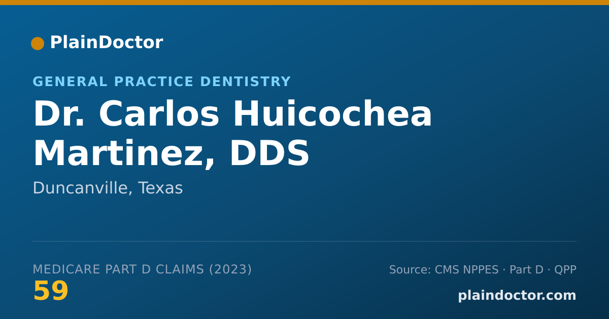Shareable card for Carlos Huicochea Martinez, DDS - General Practice Dentistry, Duncanville, TX