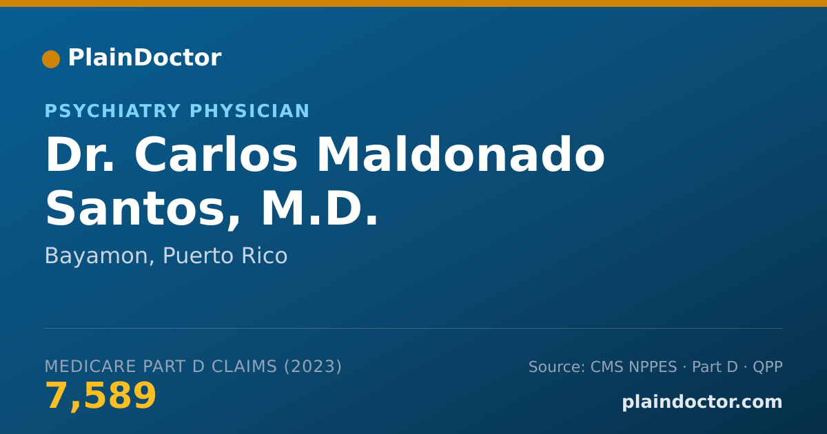 Shareable card for Carlos Maldonado Santos, M.D. - Psychiatry Physician, Bayamon, PR