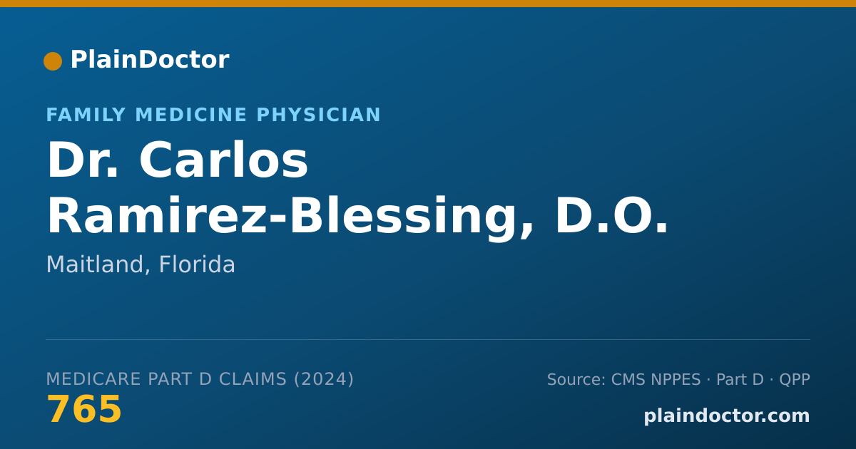 Shareable card for Carlos Ramirez-Blessing, D.O. - Family Medicine Physician, Maitland, FL