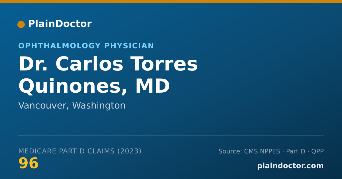 Shareable card for Carlos Torres Quinones, MD - Ophthalmology Physician, Vancouver, WA