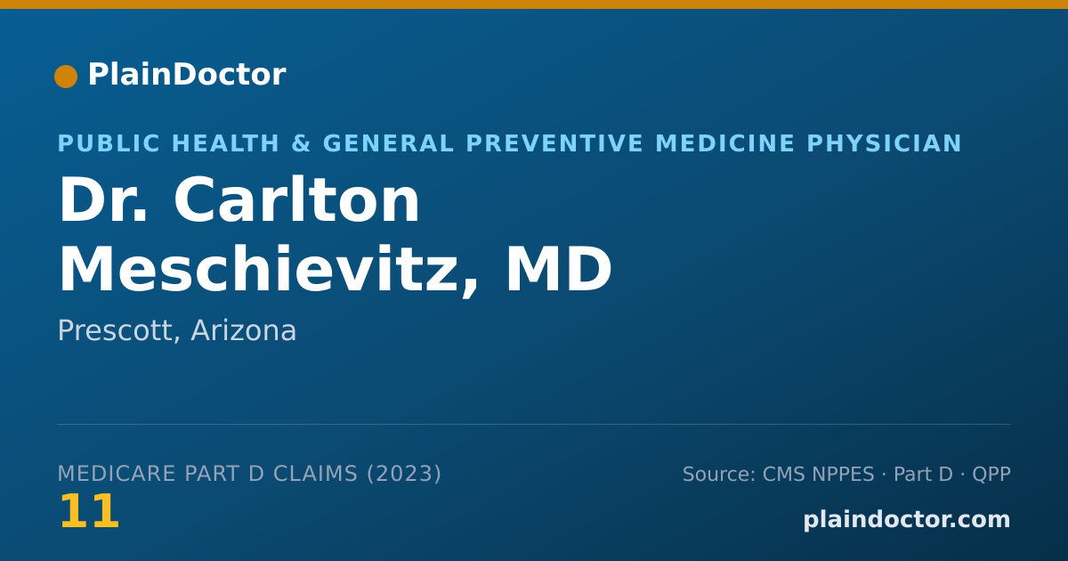 Shareable card for Carlton Meschievitz, MD - Public Health & General Preventive Medicine Physician, Prescott, AZ