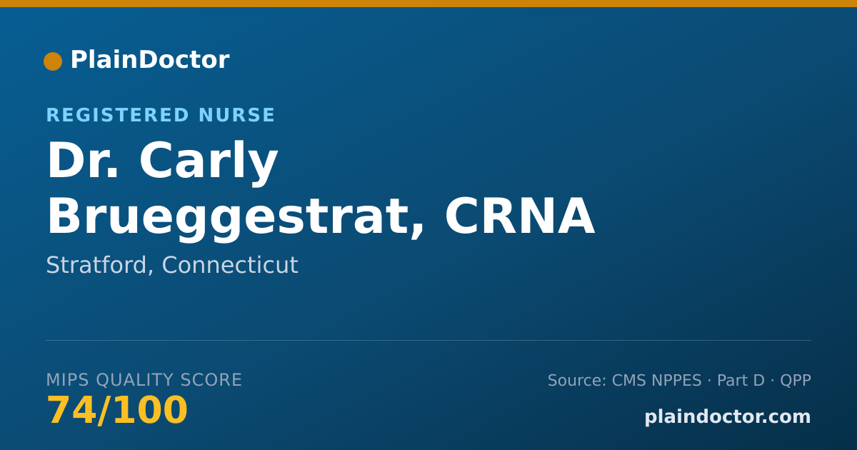 Shareable card for Carly Brueggestrat, CRNA - Registered Nurse, Stratford, CT