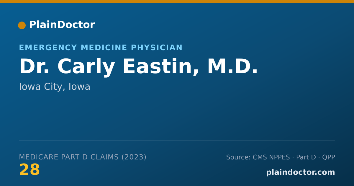 Shareable card for Carly Eastin, M.D. - Emergency Medicine Physician, Iowa City, IA
