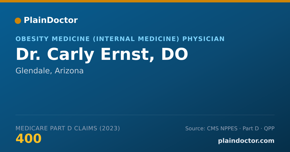 Shareable card for Carly Ernst, DO - Obesity Medicine (Internal Medicine) Physician, Glendale, AZ