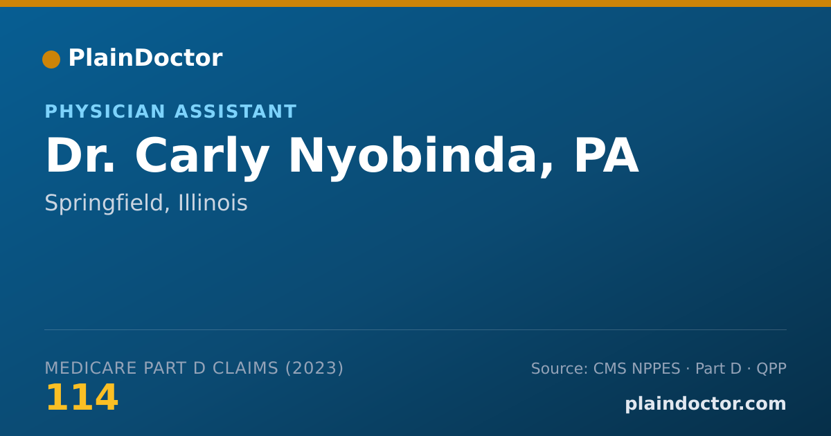 Shareable card for Carly Nyobinda, PA - Physician Assistant, Springfield, IL