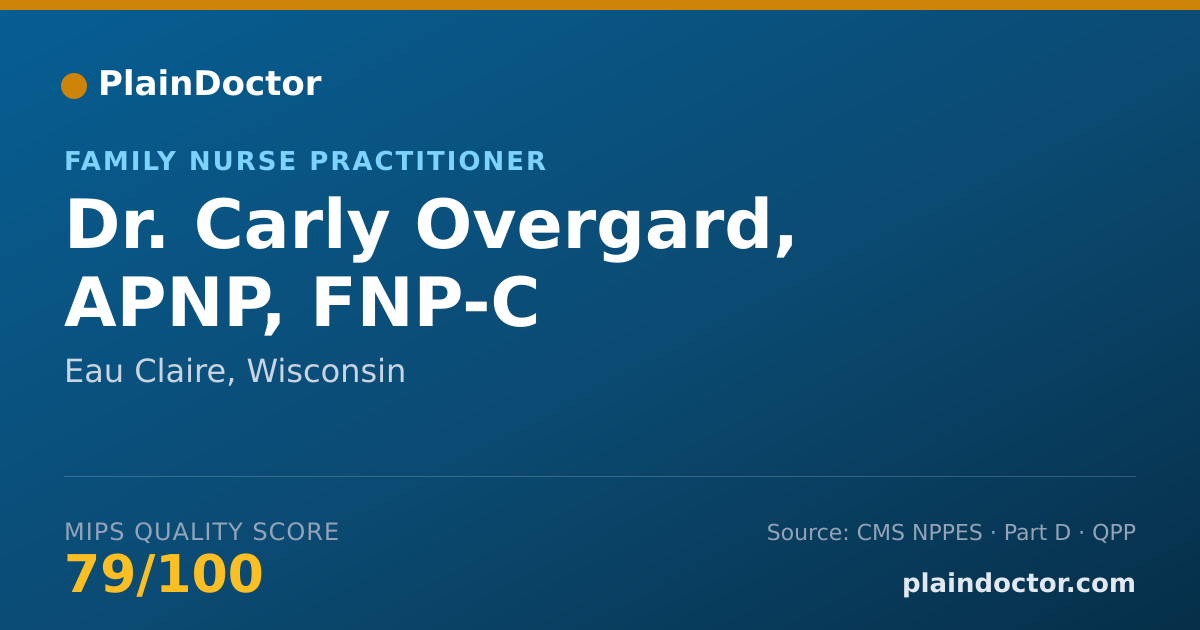 Shareable card for Carly Overgard, APNP, FNP-C - Family Nurse Practitioner, Eau Claire, WI
