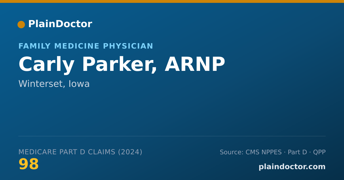 Shareable card for Carly Parker, ARNP - Family Medicine Physician, Winterset, IA