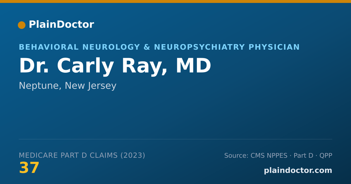 Shareable card for Carly Ray, MD - Behavioral Neurology & Neuropsychiatry Physician, Neptune, NJ