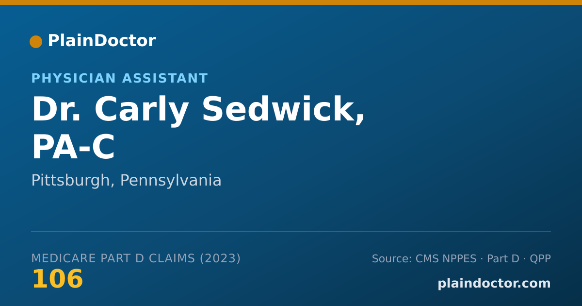 Shareable card for Carly Sedwick, PA-C - Physician Assistant, Pittsburgh, PA