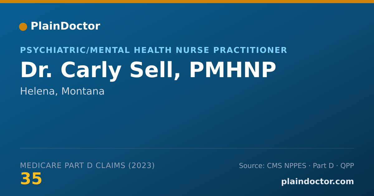 Shareable card for Carly Sell, PMHNP - Psychiatric/Mental Health Nurse Practitioner, Helena, MT