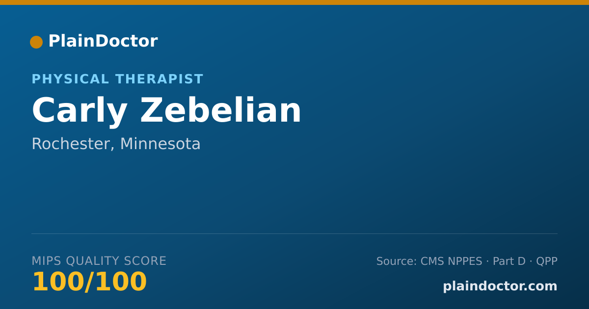 Shareable card for Carly Zebelian - Physical Therapist, Rochester, MN