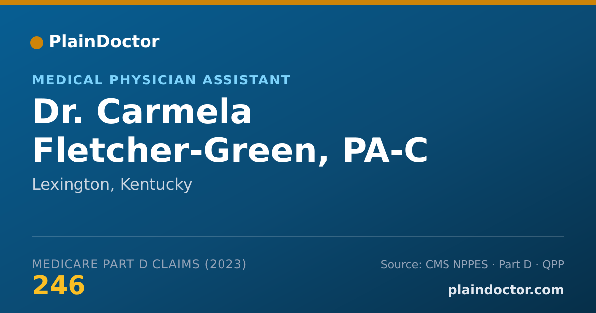 Shareable card for Carmela Fletcher-Green, PA-C - Medical Physician Assistant, Lexington, KY
