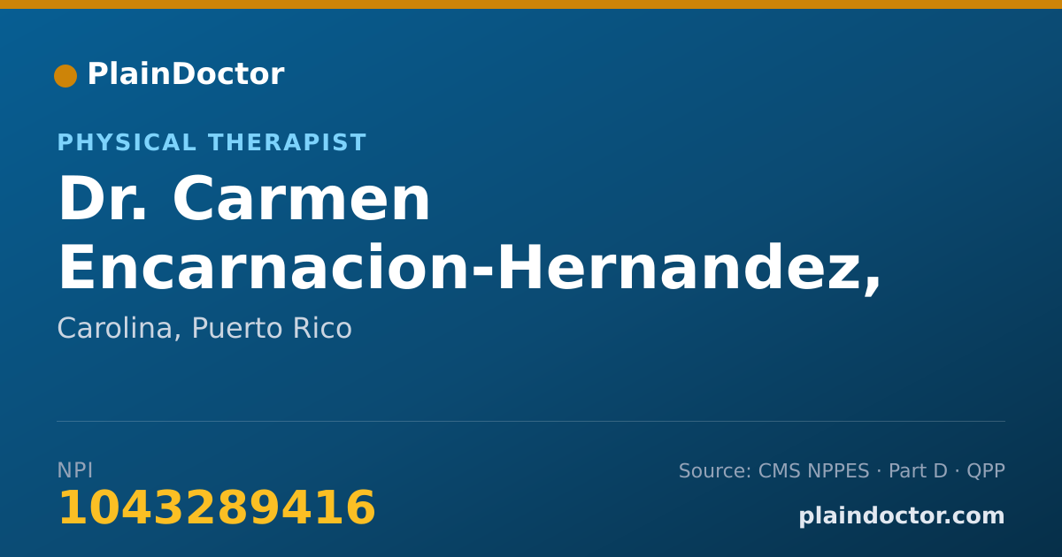 Shareable card for Carmen Encarnacion-Hernandez, PT, MPH - Physical Therapist, Carolina, PR