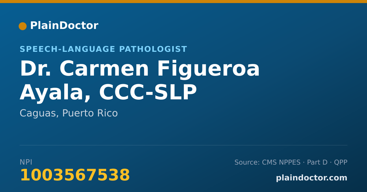 Shareable card for Carmen Figueroa Ayala, CCC-SLP - Speech-Language Pathologist, Caguas, PR