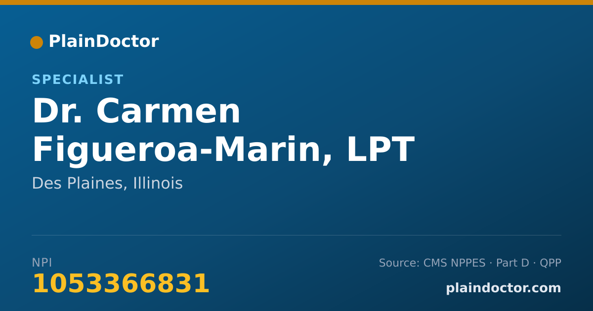 Shareable card for Carmen Figueroa-Marin, LPT - Specialist, Des Plaines, IL