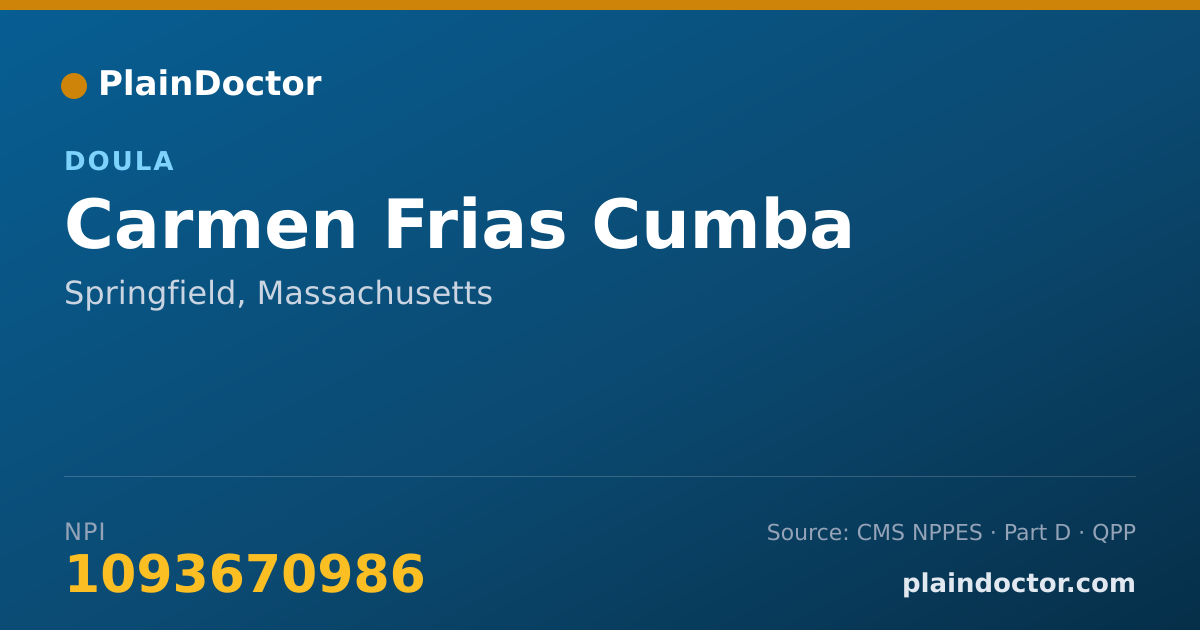 Shareable card for Carmen Frias Cumba - Doula, Springfield, MA