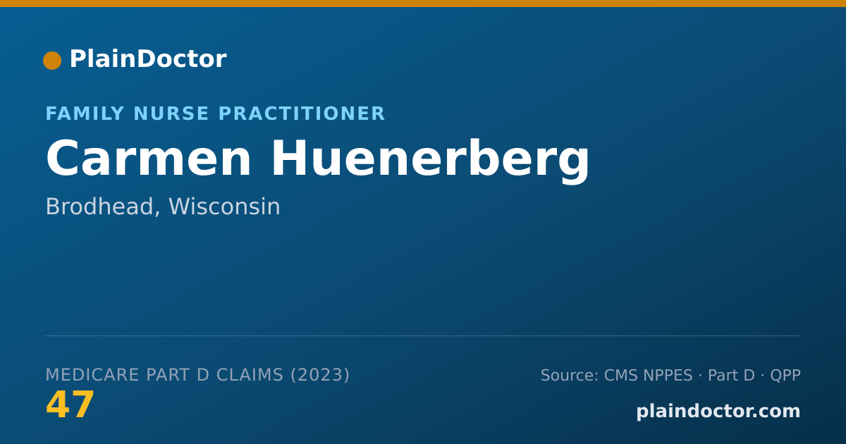 Shareable card for Carmen Huenerberg - Family Nurse Practitioner, Brodhead, WI