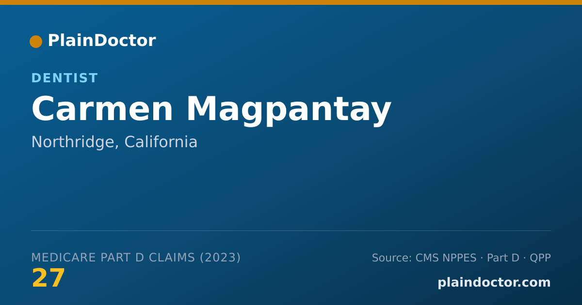Shareable card for Carmen Magpantay - Dentist, Northridge, CA
