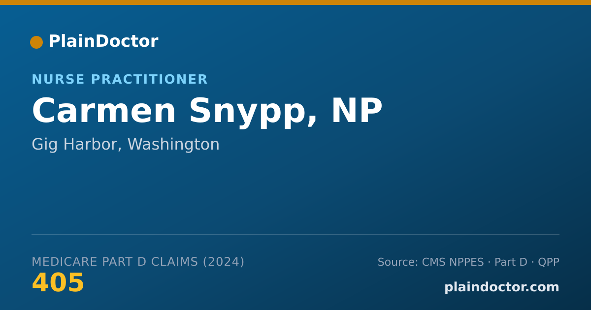 Shareable card for Carmen Snypp, NP - Nurse Practitioner, Gig Harbor, WA