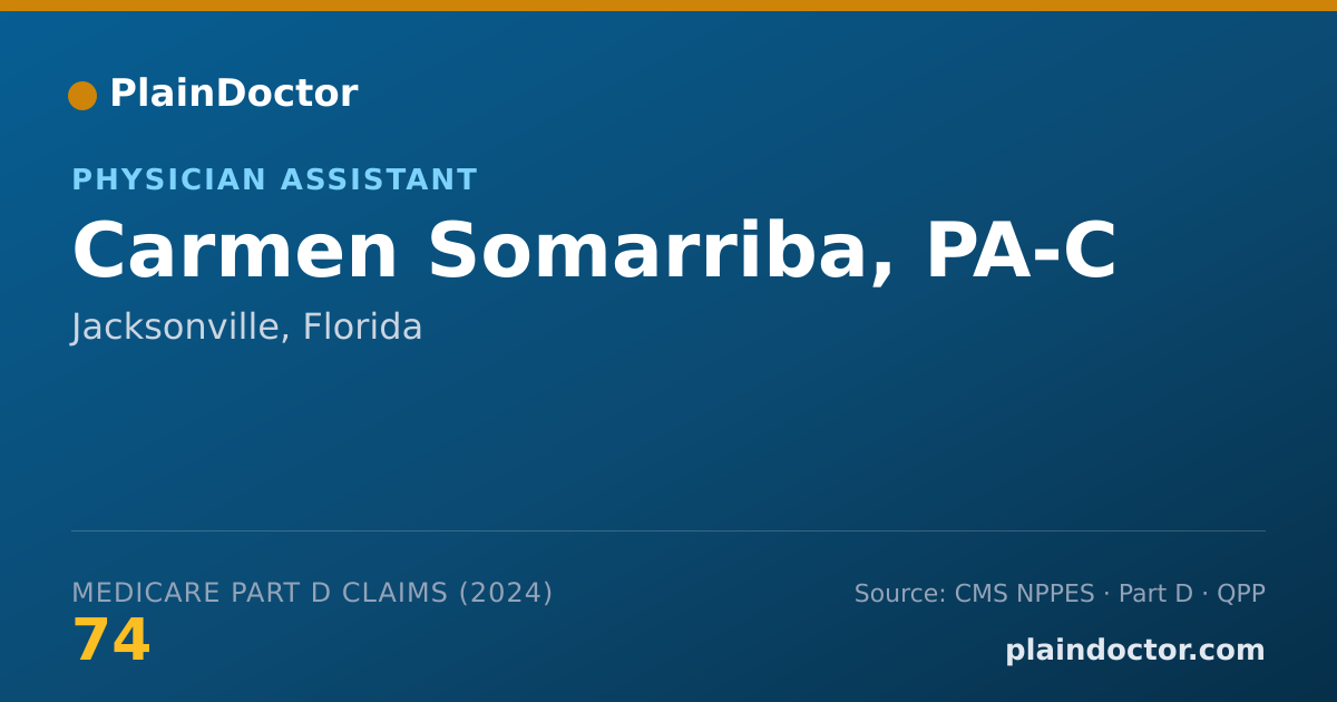 Shareable card for Carmen Somarriba, PA-C - Physician Assistant, Jacksonville, FL