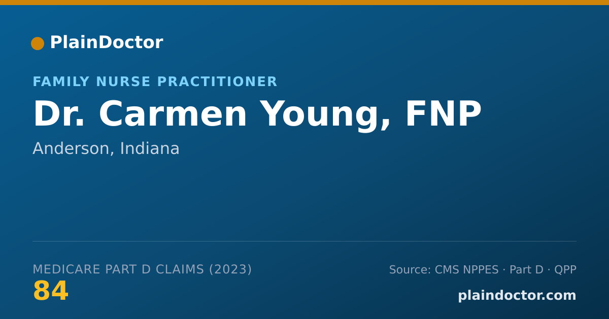 Shareable card for Carmen Young, FNP - Family Nurse Practitioner, Anderson, IN