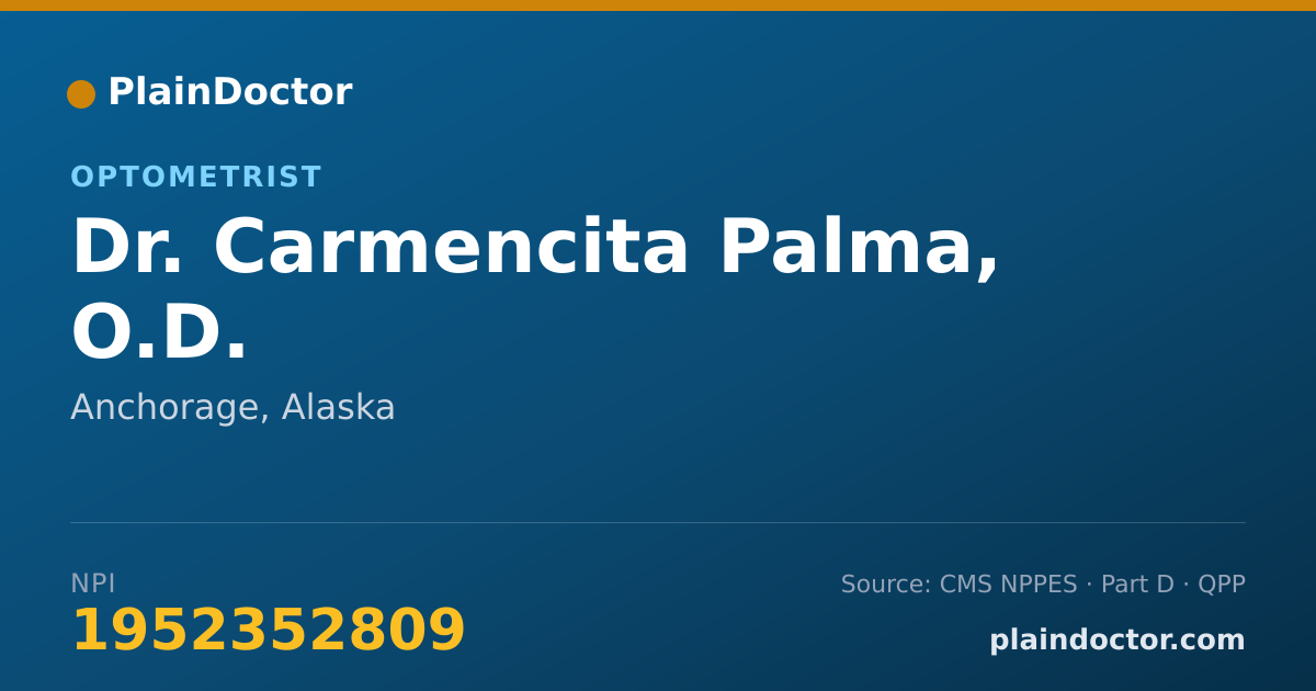 Shareable card for Carmencita Palma, O.D. - Optometrist, Anchorage, AK