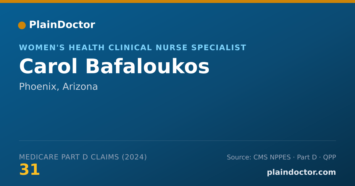 Shareable card for Carol Bafaloukos - Women's Health Clinical Nurse Specialist, Phoenix, AZ