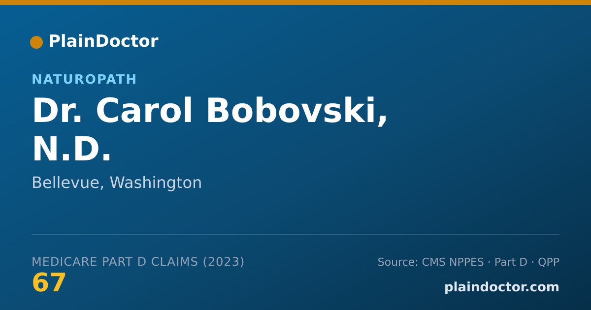 Shareable card for Carol Bobovski, N.D. - Naturopath, Bellevue, WA