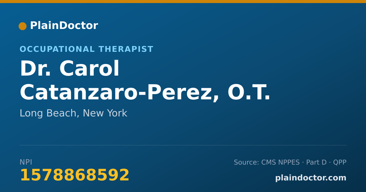 Shareable card for Carol Catanzaro-Perez, O.T. - Occupational Therapist, Long Beach, NY