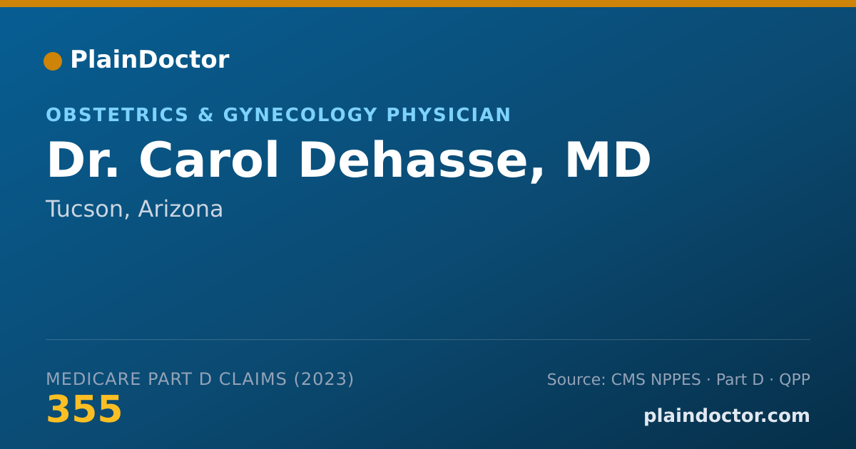 Shareable card for Carol Dehasse, MD - Obstetrics & Gynecology Physician, Tucson, AZ