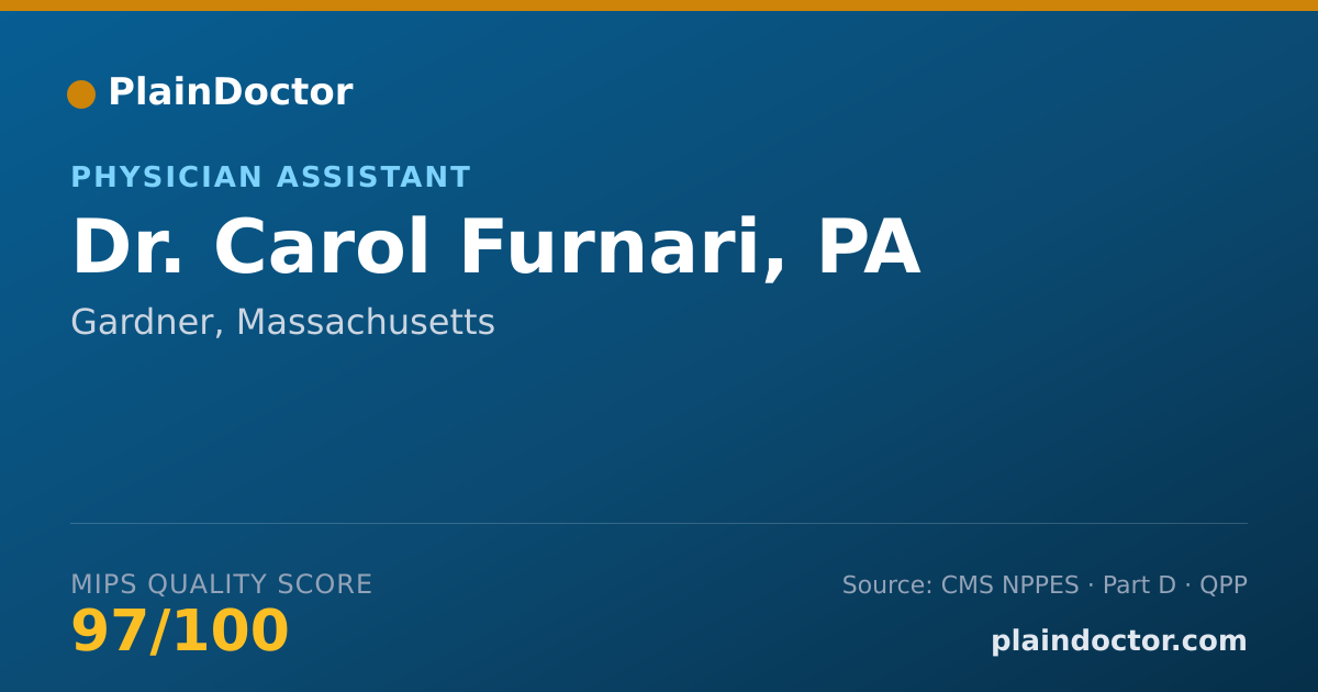 Shareable card for Carol Furnari, PA - Physician Assistant, Gardner, MA