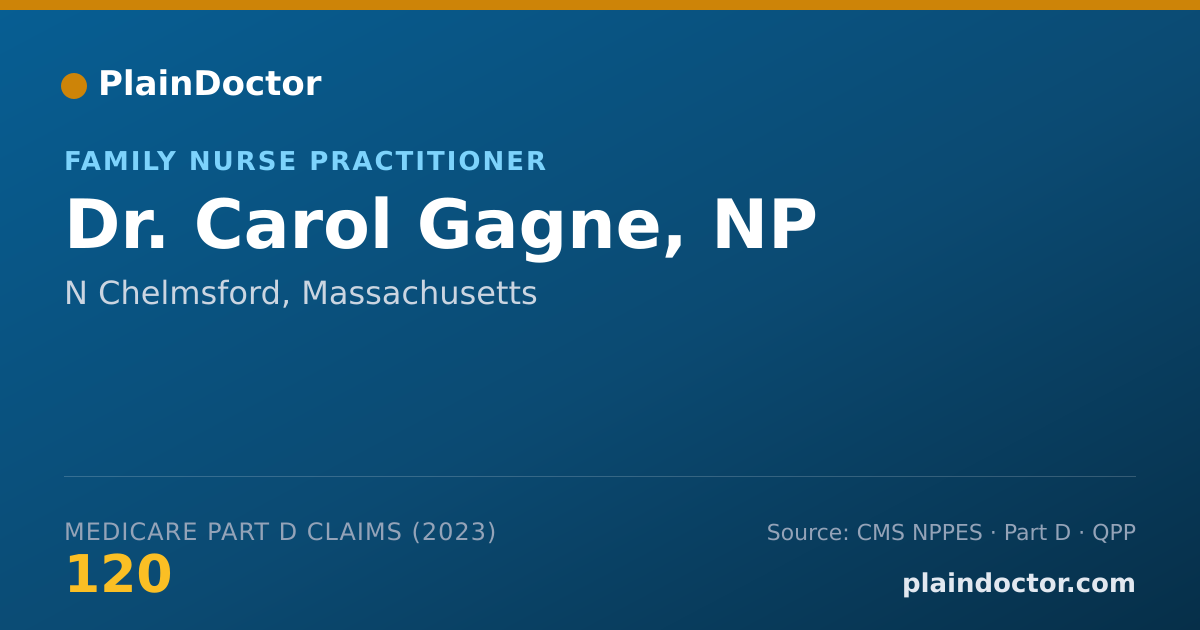 Shareable card for Carol Gagne, NP - Family Nurse Practitioner, N Chelmsford, MA