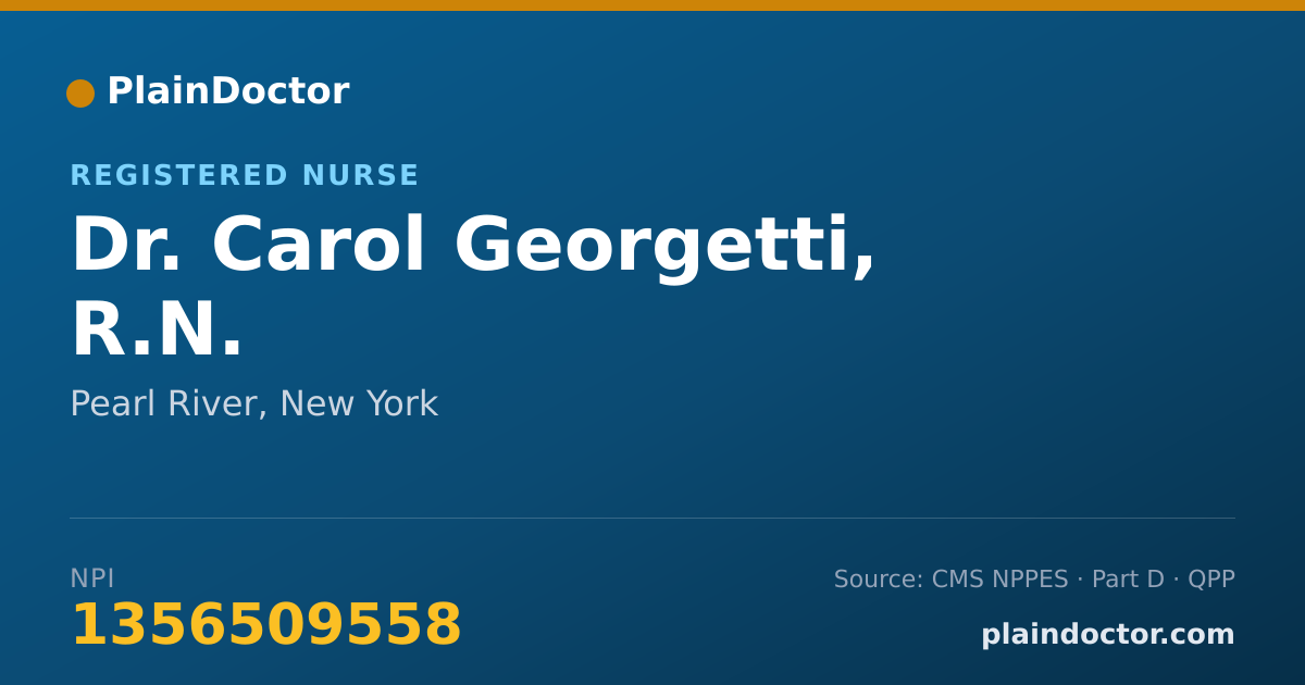 Shareable card for Carol Georgetti, R.N. - Registered Nurse, Pearl River, NY