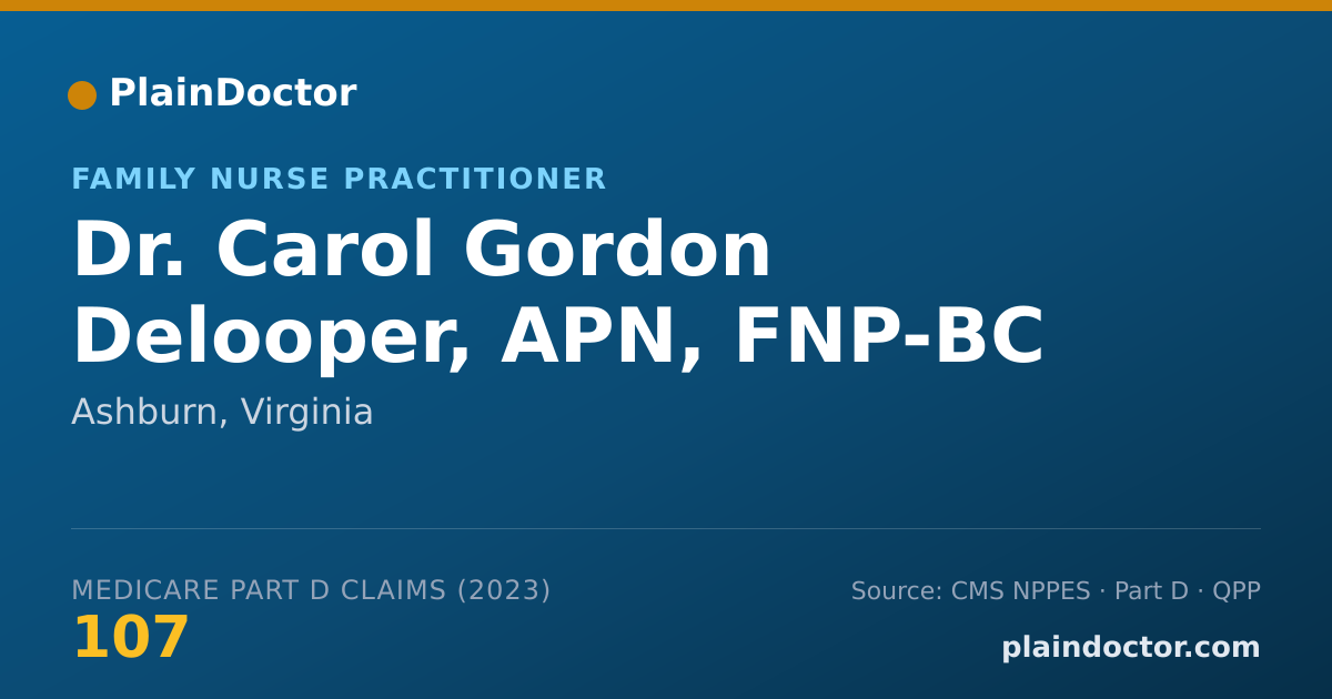 Shareable card for Carol Gordon Delooper, APN, FNP-BC - Family Nurse Practitioner, Ashburn, VA