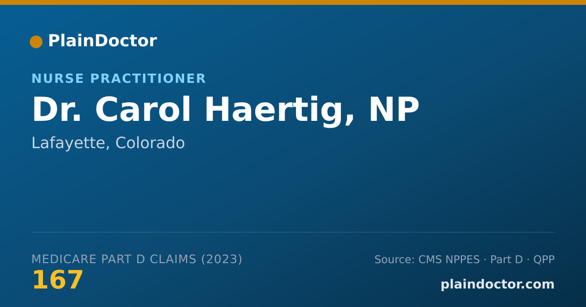 Shareable card for Carol Haertig, NP - Nurse Practitioner, Lafayette, CO