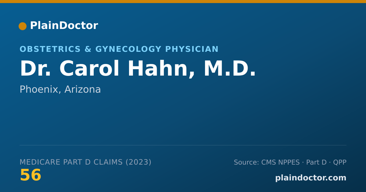 Shareable card for Carol Hahn, M.D. - Obstetrics & Gynecology Physician, Phoenix, AZ