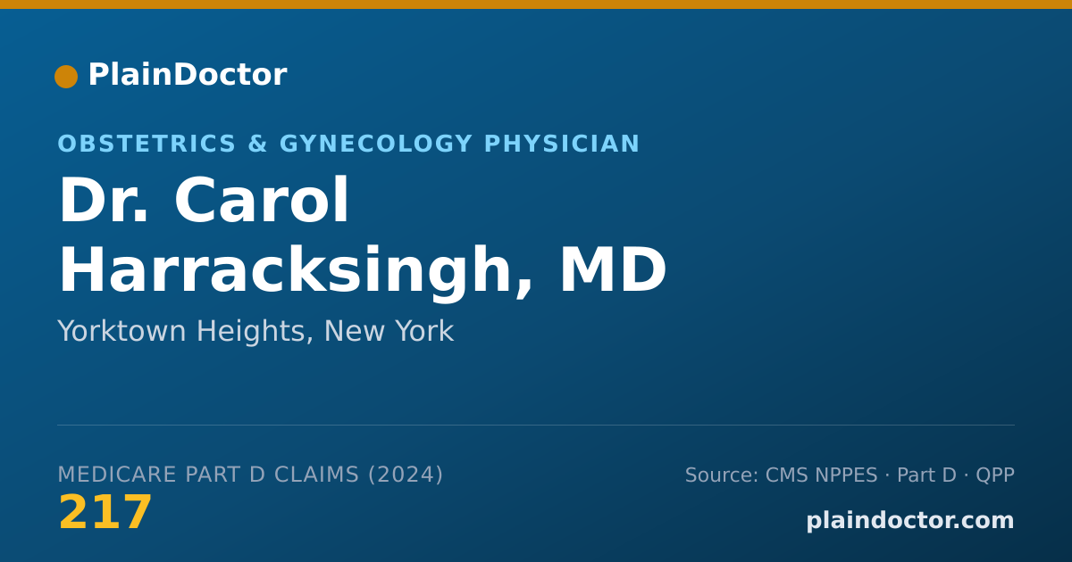 Shareable card for Carol Harracksingh, MD - Obstetrics & Gynecology Physician, Yorktown Heights, NY