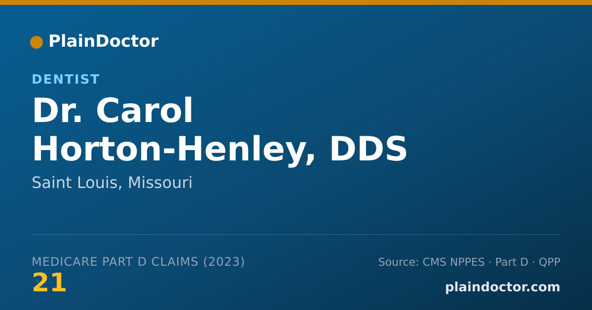 Shareable card for Carol Horton-Henley, DDS - Dentist, Saint Louis, MO