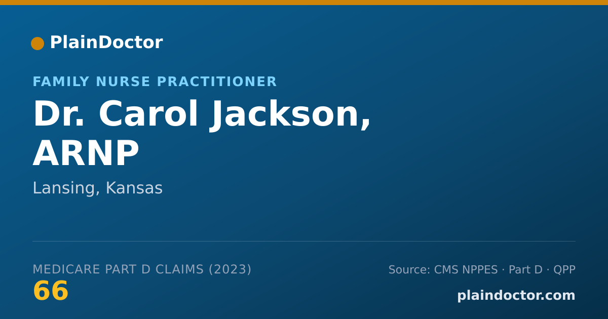 Shareable card for Carol Jackson, ARNP - Family Nurse Practitioner, Lansing, KS
