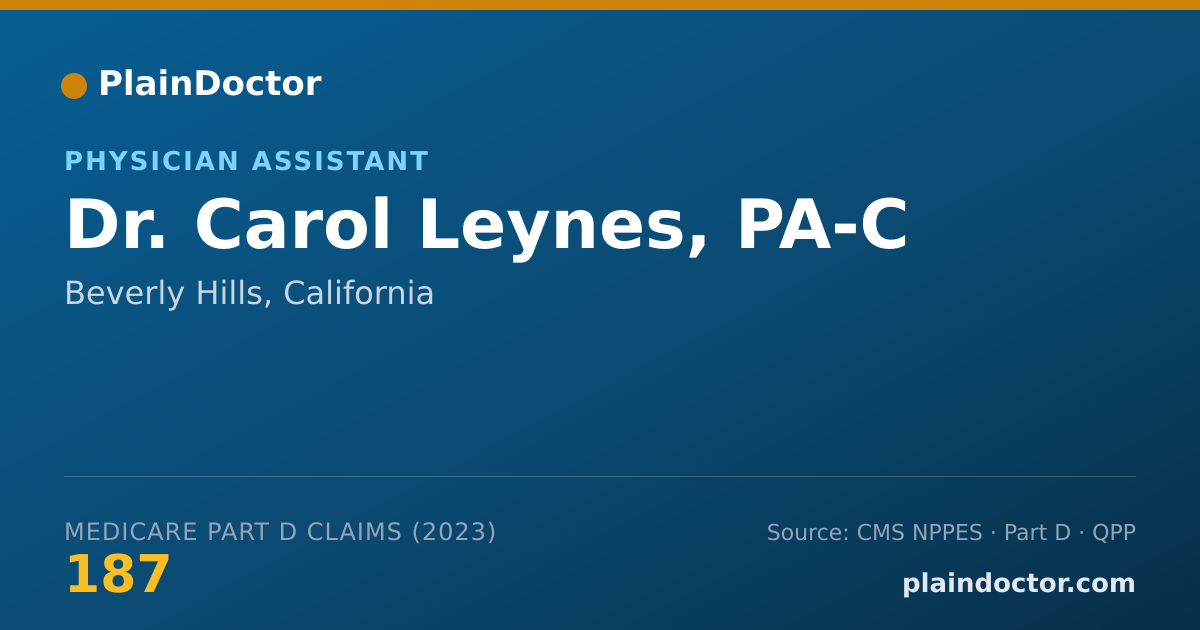 Shareable card for Carol Leynes, PA-C - Physician Assistant, Beverly Hills, CA