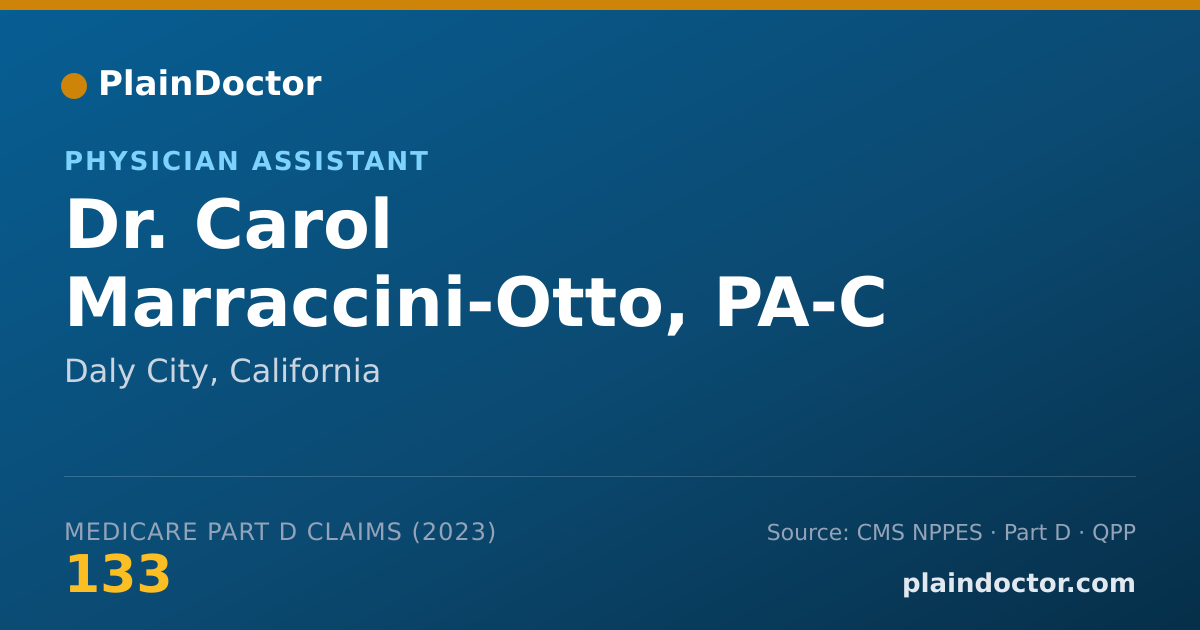Shareable card for Carol Marraccini-Otto, PA-C - Physician Assistant, Daly City, CA