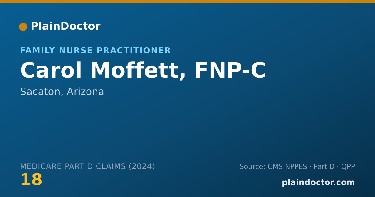 Shareable card for Carol Moffett, FNP-C - Family Nurse Practitioner, Sacaton, AZ