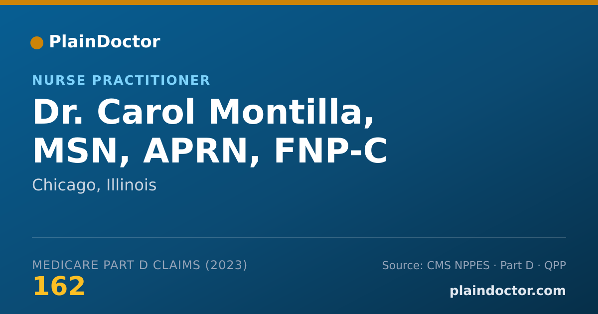 Shareable card for Carol Montilla, MSN, APRN, FNP-C - Nurse Practitioner, Chicago, IL