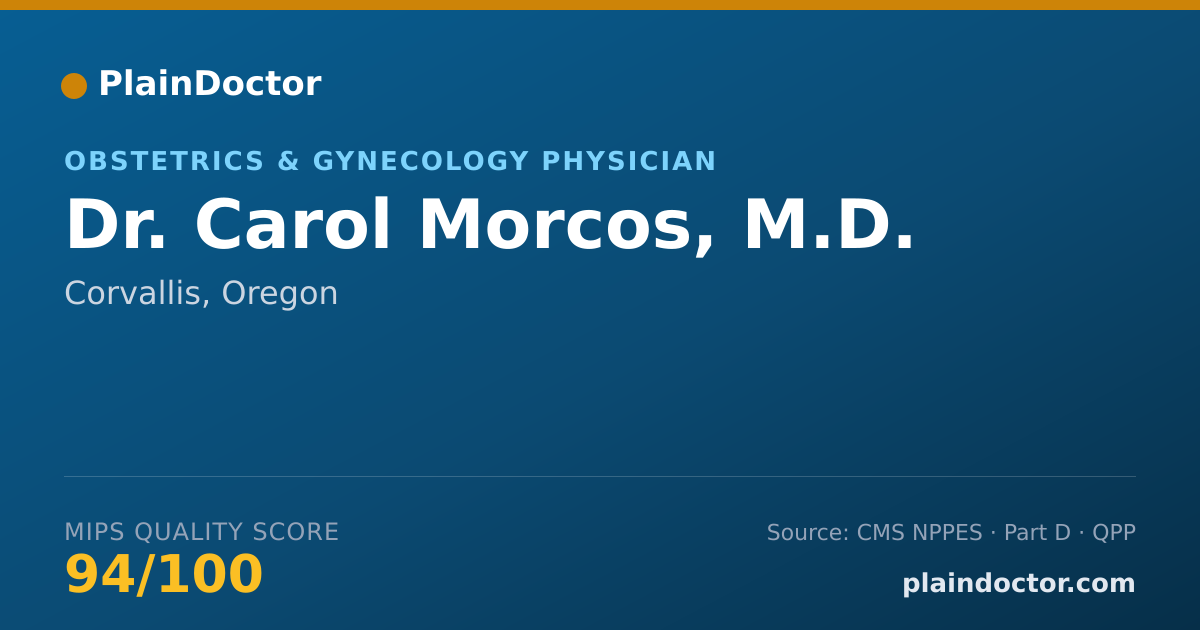 Shareable card for Carol Morcos, M.D. - Obstetrics & Gynecology Physician, Corvallis, OR