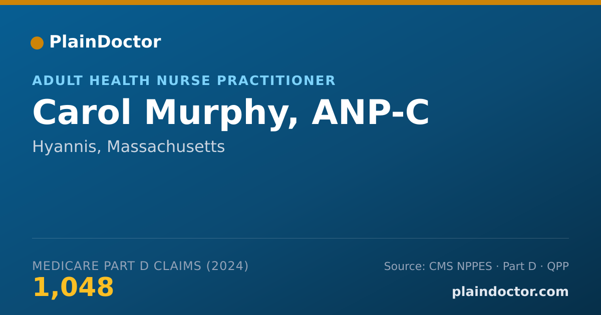 Shareable card for Carol Murphy, ANP-C - Psychiatric/Mental Health Nurse Practitioner, Hyannis, MA