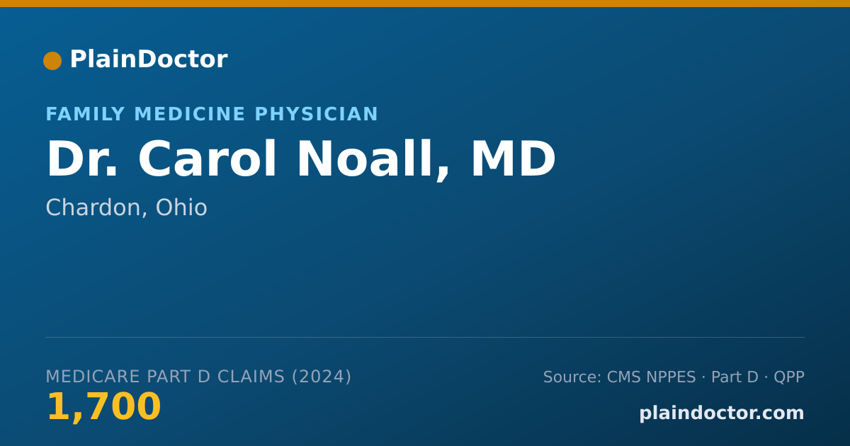 Shareable card for Carol Noall, MD - Family Medicine Physician, Chardon, OH