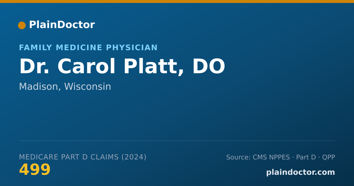 Shareable card for Carol Platt, DO - Family Medicine Physician, Madison, WI