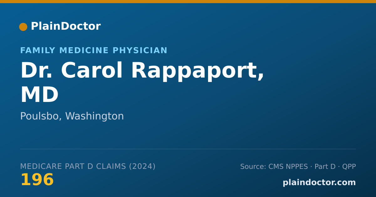 Shareable card for Carol Rappaport, MD - Family Medicine Physician, Poulsbo, WA